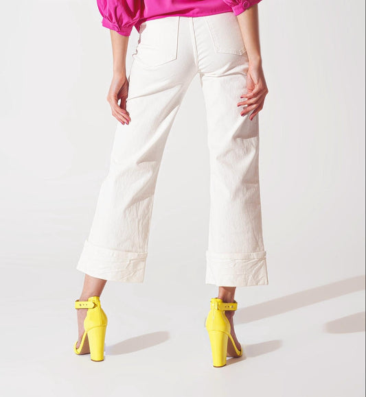 Q2 - Madeline Straight Leg Cuffed Jeans