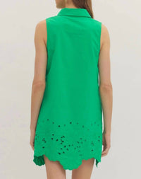 Entro - Sleeveless Eyelet Mini Dress