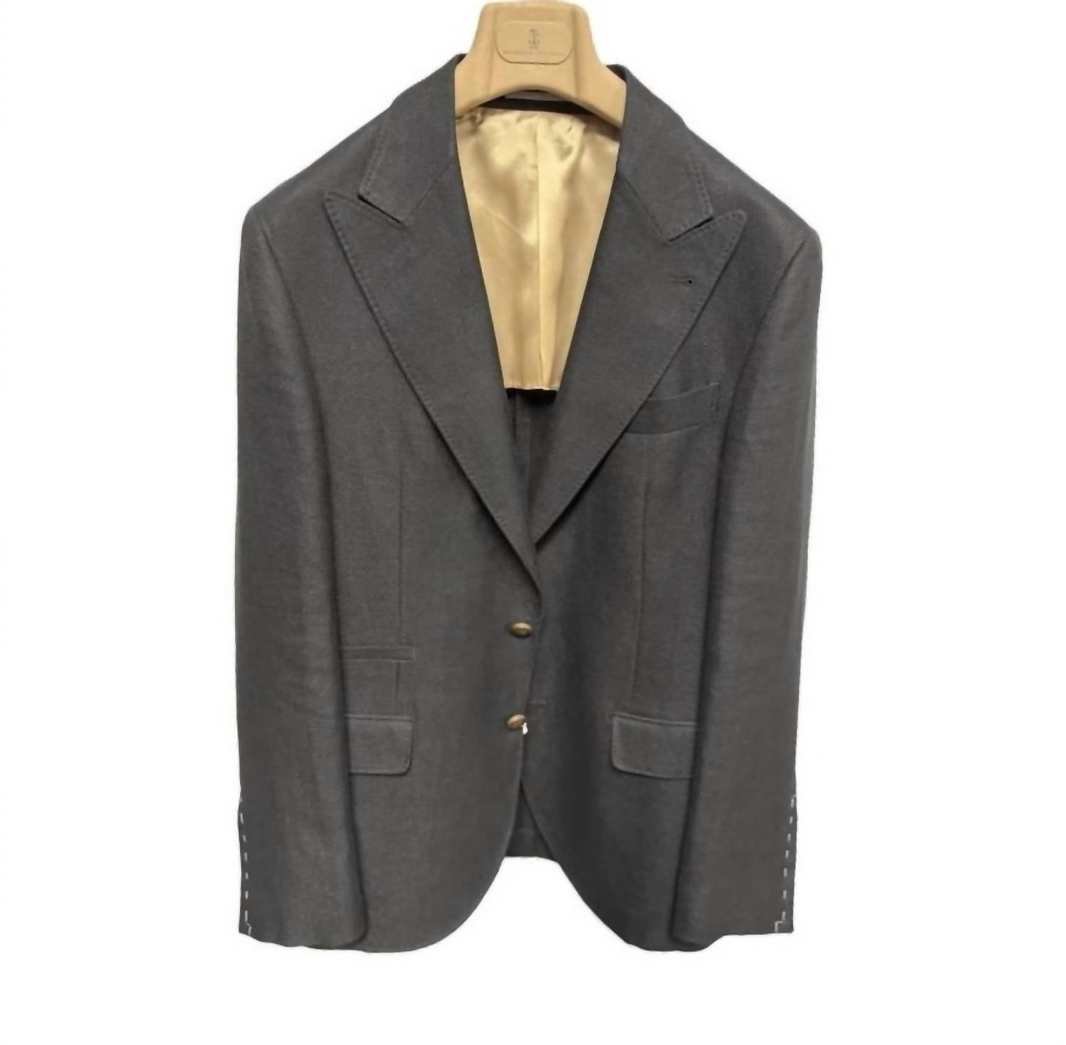 Brunello Cucinelli Men Diagonal Twill Sport Coat in black - men's jacket