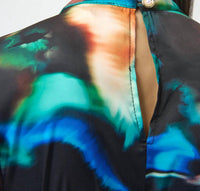 Joseph Ribkoff - Abstract Print Belted Straight Dress