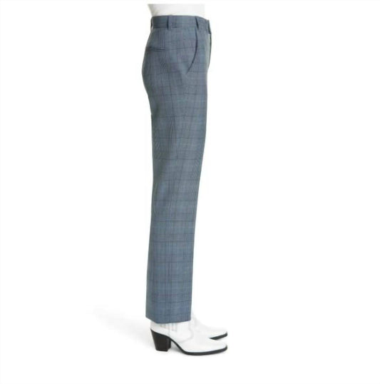 Ganni - Plaid Suiting High Rise Straight Leg Trousers