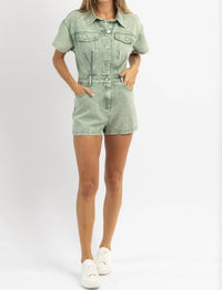 Le Lis - Denim Button Romper