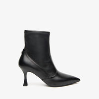 NeroGiardini Women's Pointed Toe Ankle Bootie in nero - women's shoe - detail view