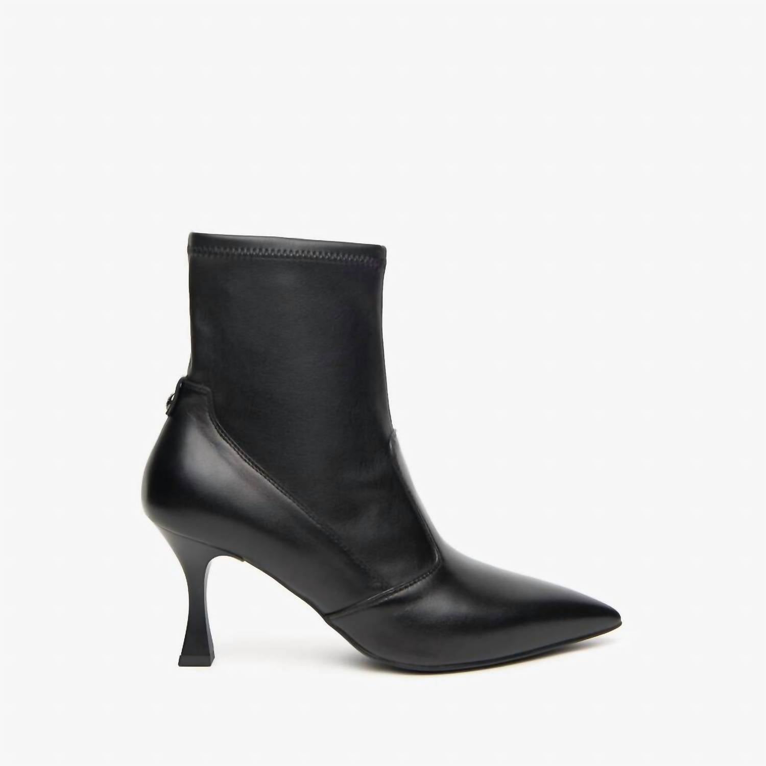 NeroGiardini Women's Pointed Toe Ankle Bootie in nero - women's shoe - detail view