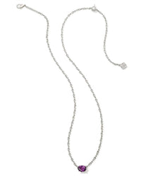 Kendra Scott Women's Cailin Rhodium Necklace in purple crystal - women's jewelry - detail view