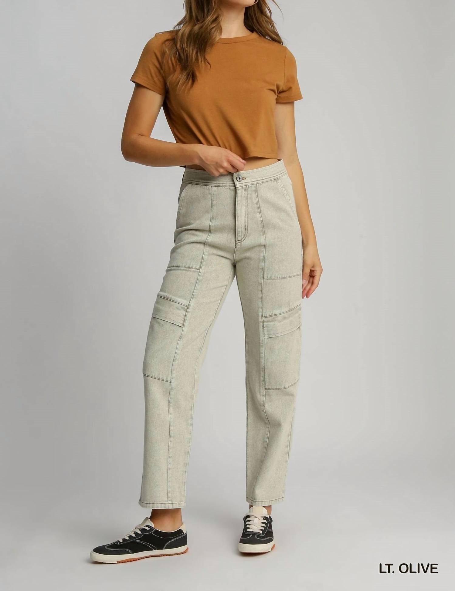 Umgee - Cargo Denim Pants
