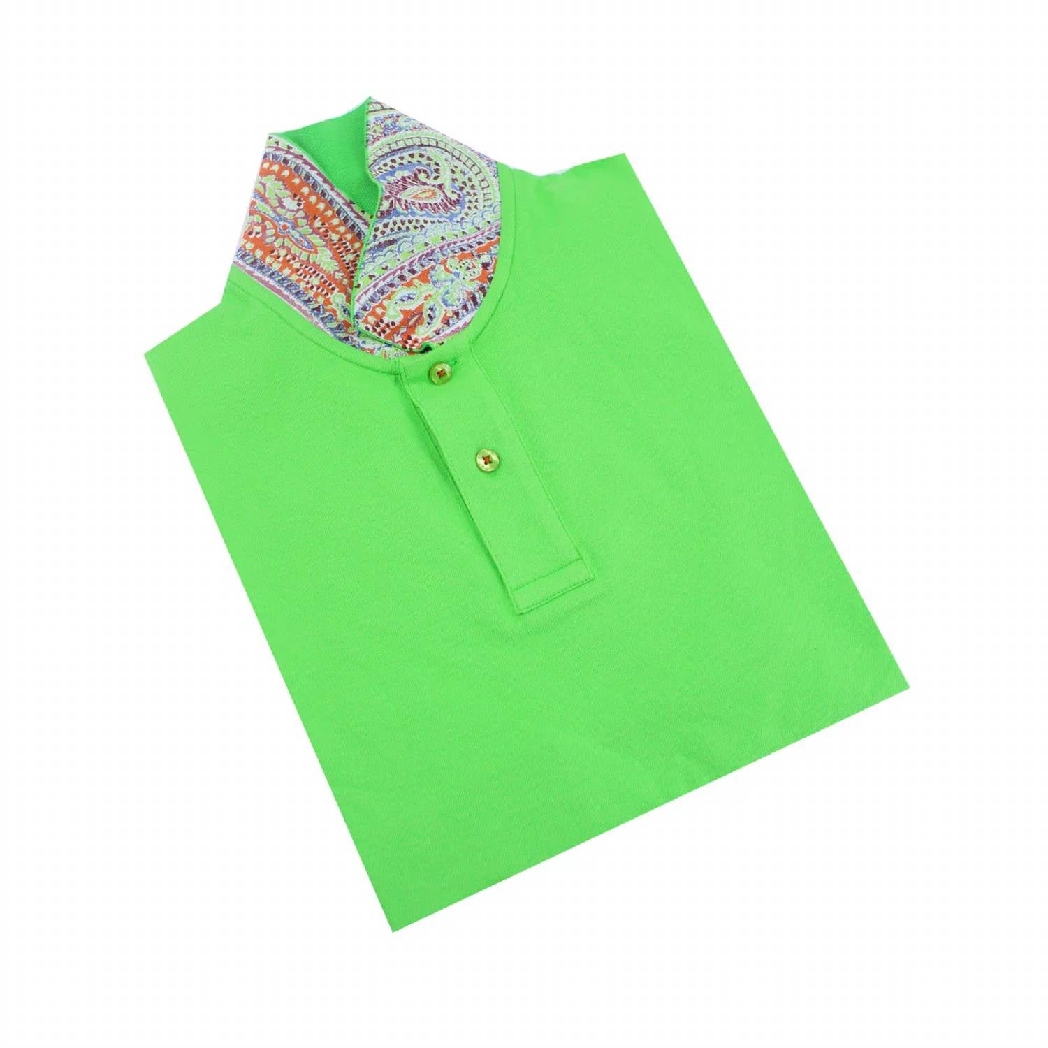 Eight X - Double Sided Multi Colored Paisley Print Collar Polo