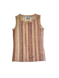 ZERO DEGREES CELSIUS Sleeveless Lace Top in taupe multi - women's t-shirt - view 4