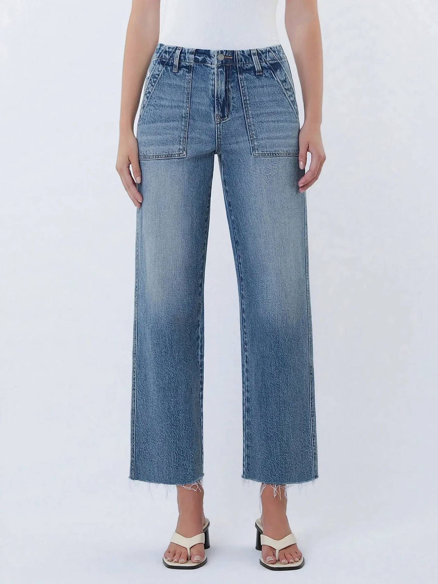Vervet By Flying Monkey - Penni Patch Pocket Jeans