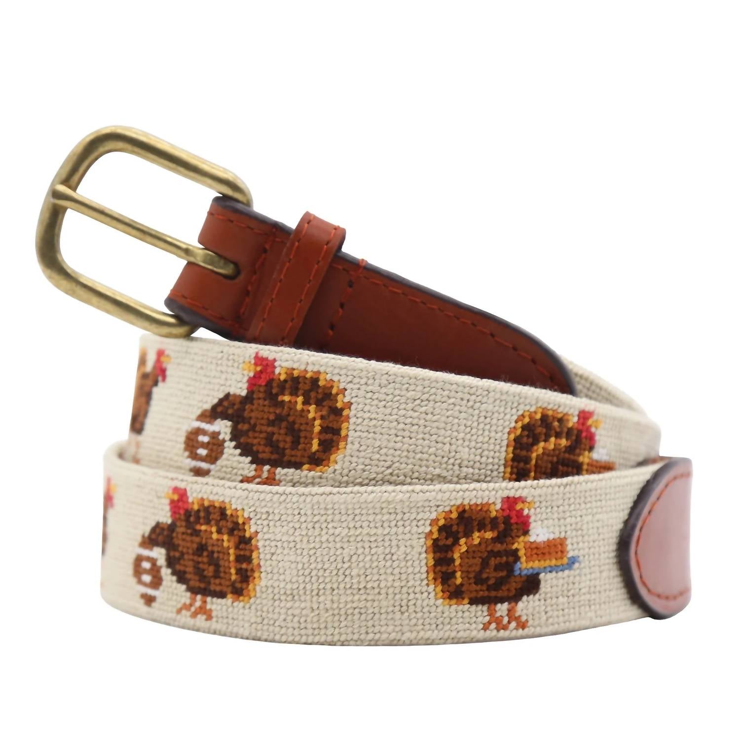 Smathers & Branson - Men's Needlepoint Turkey Day Belt