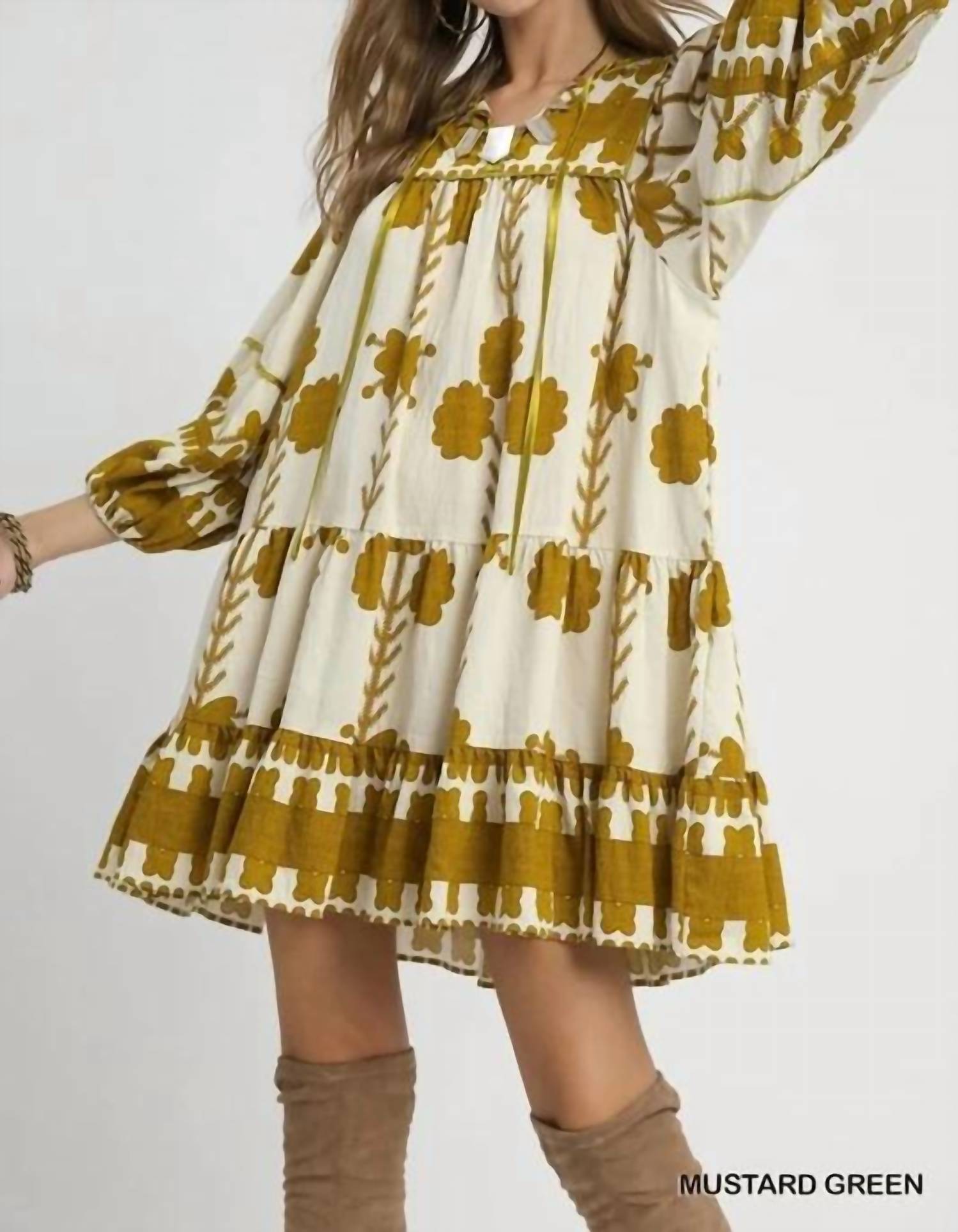 Umgee - Tiered Boho Mini Dress