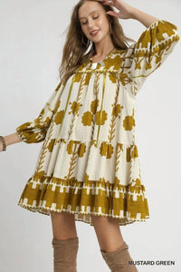 Umgee - Tiered Boho Mini Dress