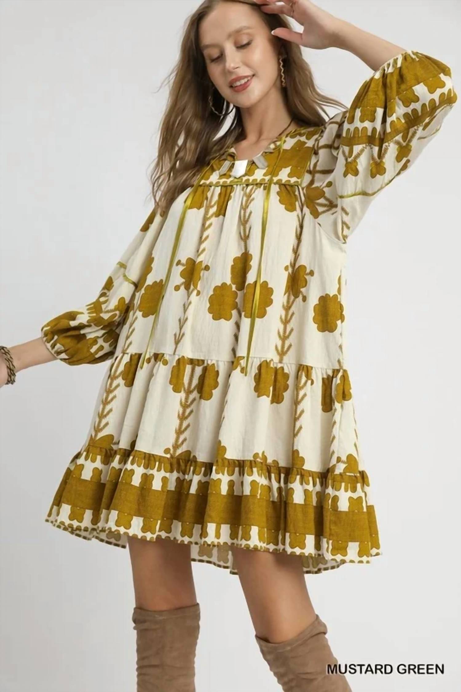 Umgee - Tiered Boho Mini Dress