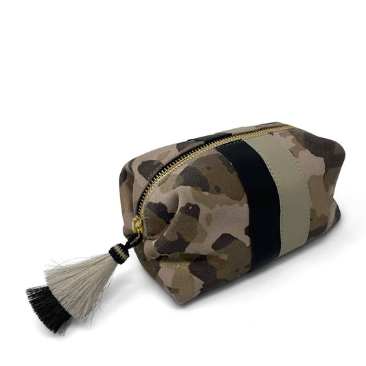 Kempton & Co. - Camo Suede Cosmetic Case With Tassel