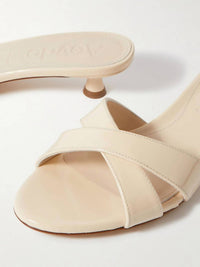 Aeyde - Women's Stina Patent Leather Kitten Heel Sandals