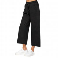 See And Be Seen - Textured Cropped Wide Leg Pants