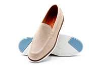 Martin Dingman Men's Countryaire Venetian Loafers in bone - men's loafer - detail view