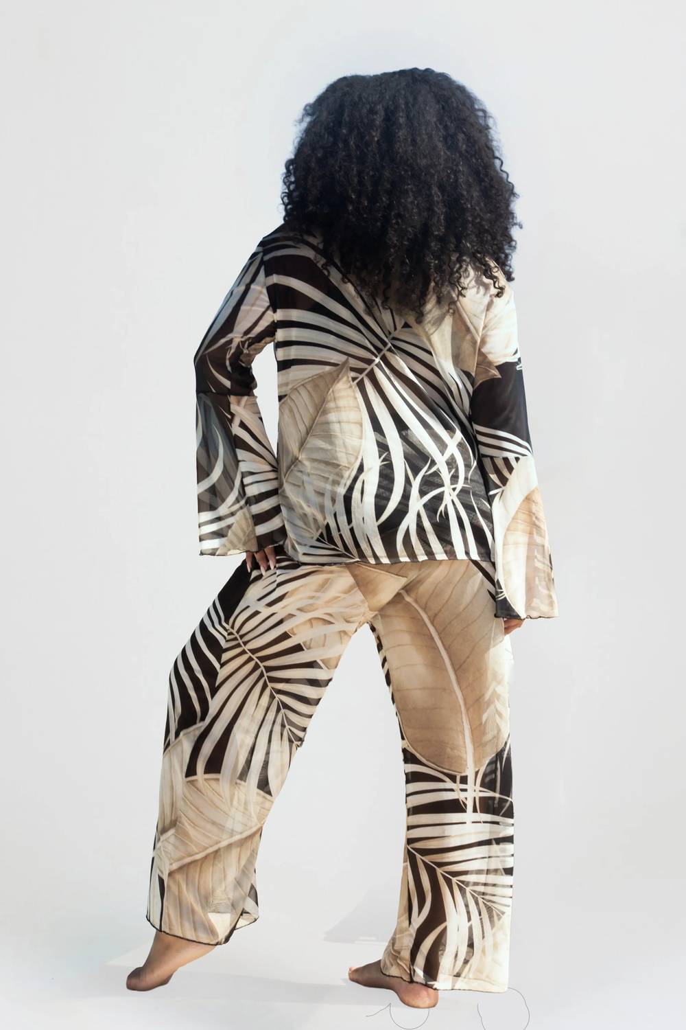 Fashion Szn Curve - Print Wide Leg Resort Trousers - Plus