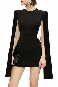 Jovani - Bateau Neck With Open Back Bodycon Crepe Dress