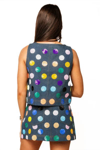 Queen Of Sparkles - Polka Dot Mini Skirt