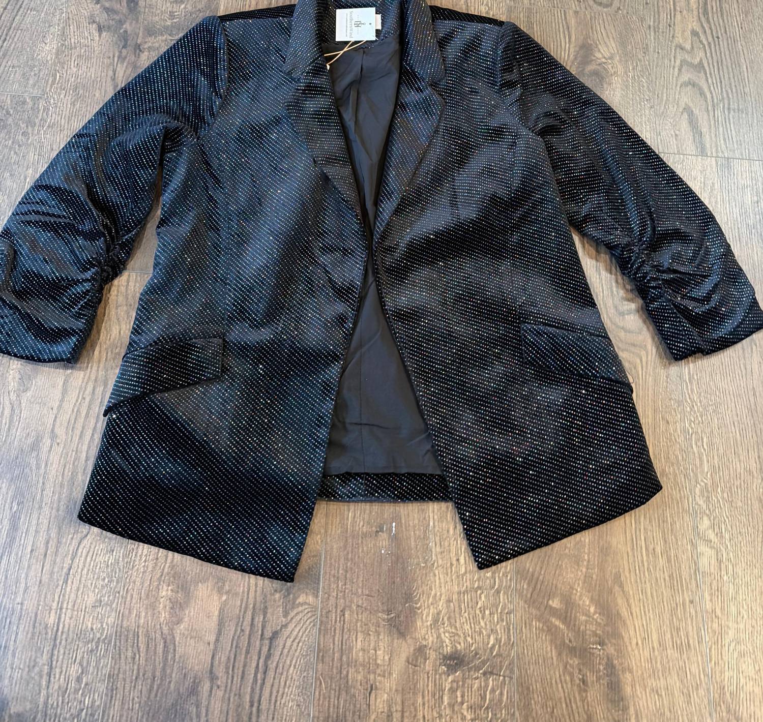 Skies Are Blue - Sparkle Velvet Blazer
