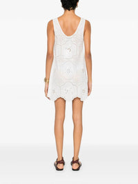 Matteau Broderie Tank Dress in white - women's dress - detail view