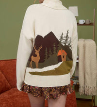 Blu Pepper - Mountain Cottage Charm Knit Cardigan