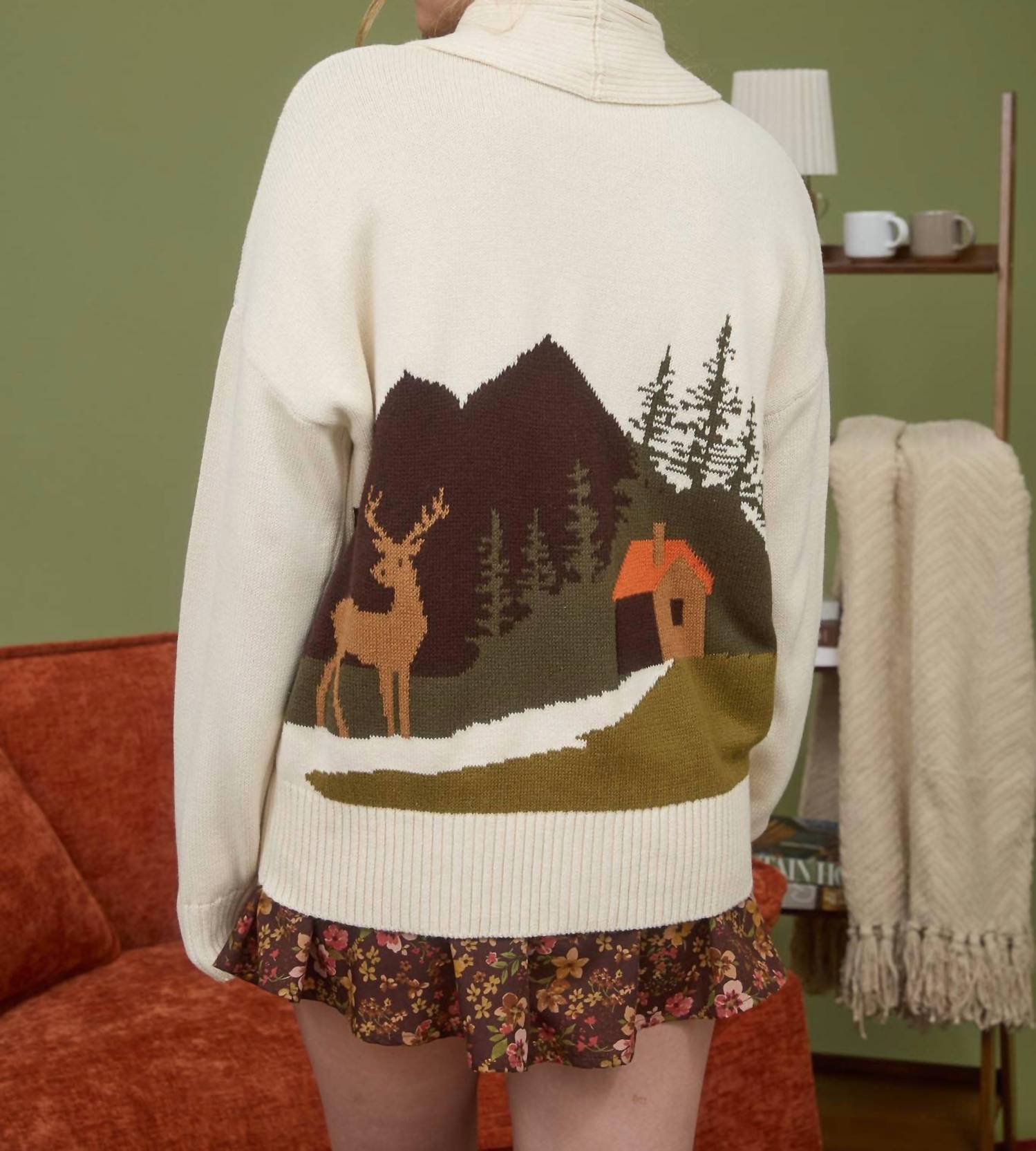 Blu Pepper - Mountain Cottage Charm Knit Cardigan