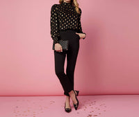 Coco + Carmen - Darina Metallic Dot Top