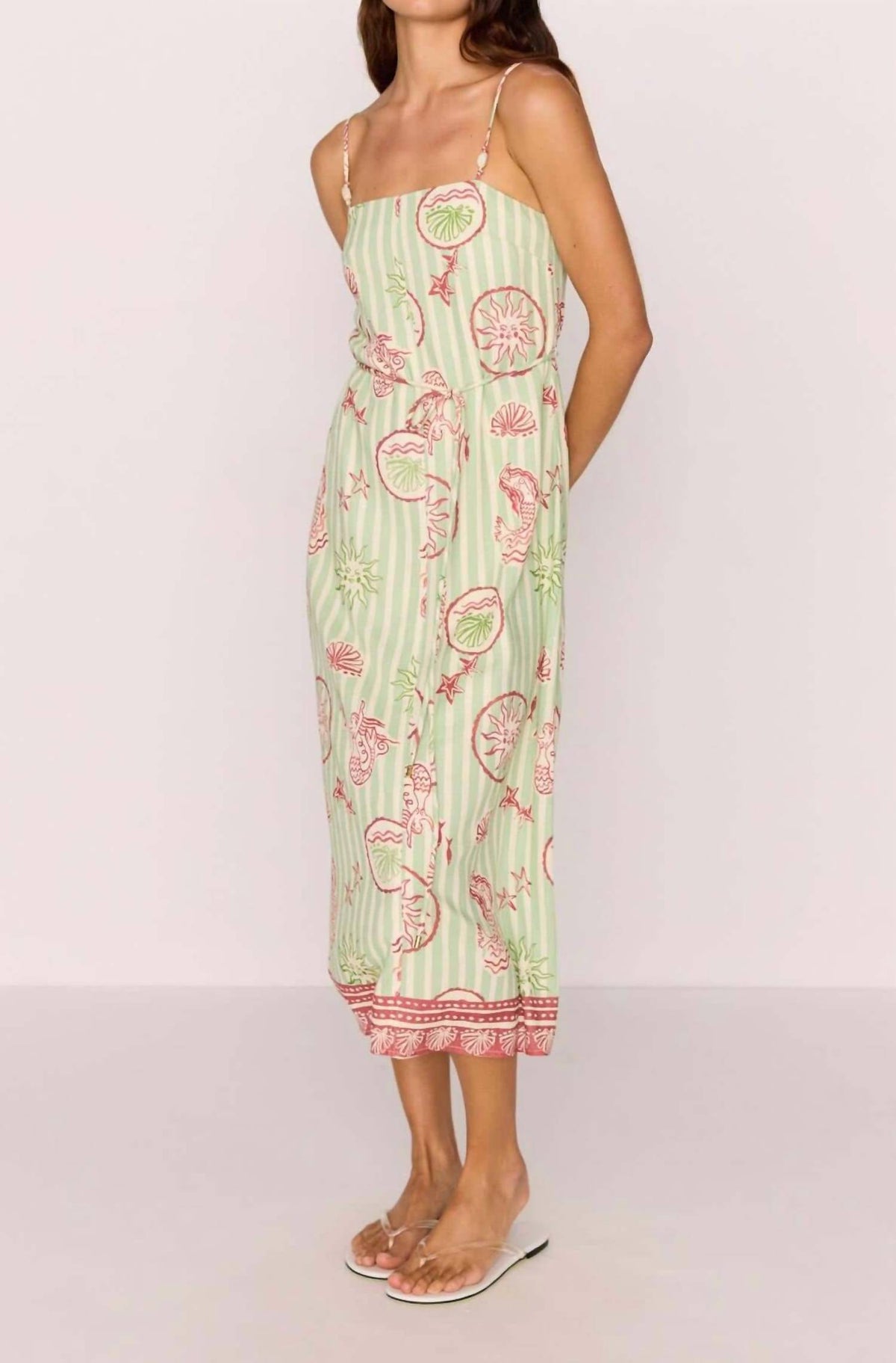 Minkpink - Soleil Tie Waist Midi Dress