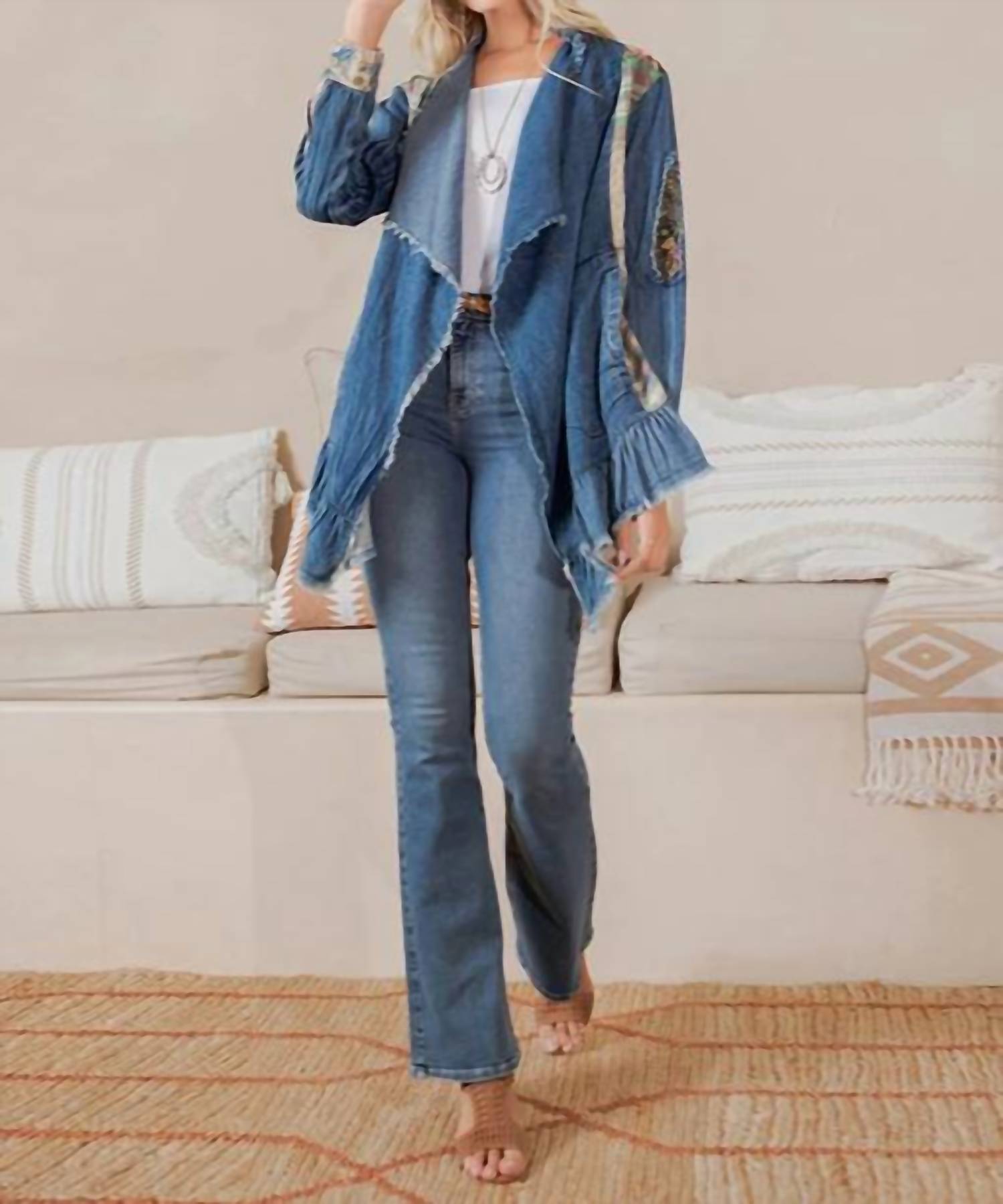 Young Threads - Denim Patchwork Jacket