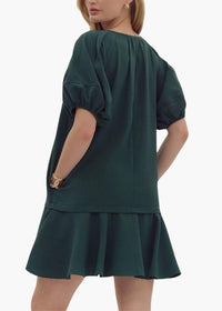 entro Madison Mini Dress in forest - women's dress - detail view
