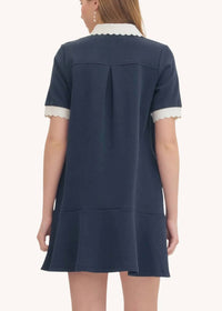 Entro - Celia Scalloped Cotton Mini Dress