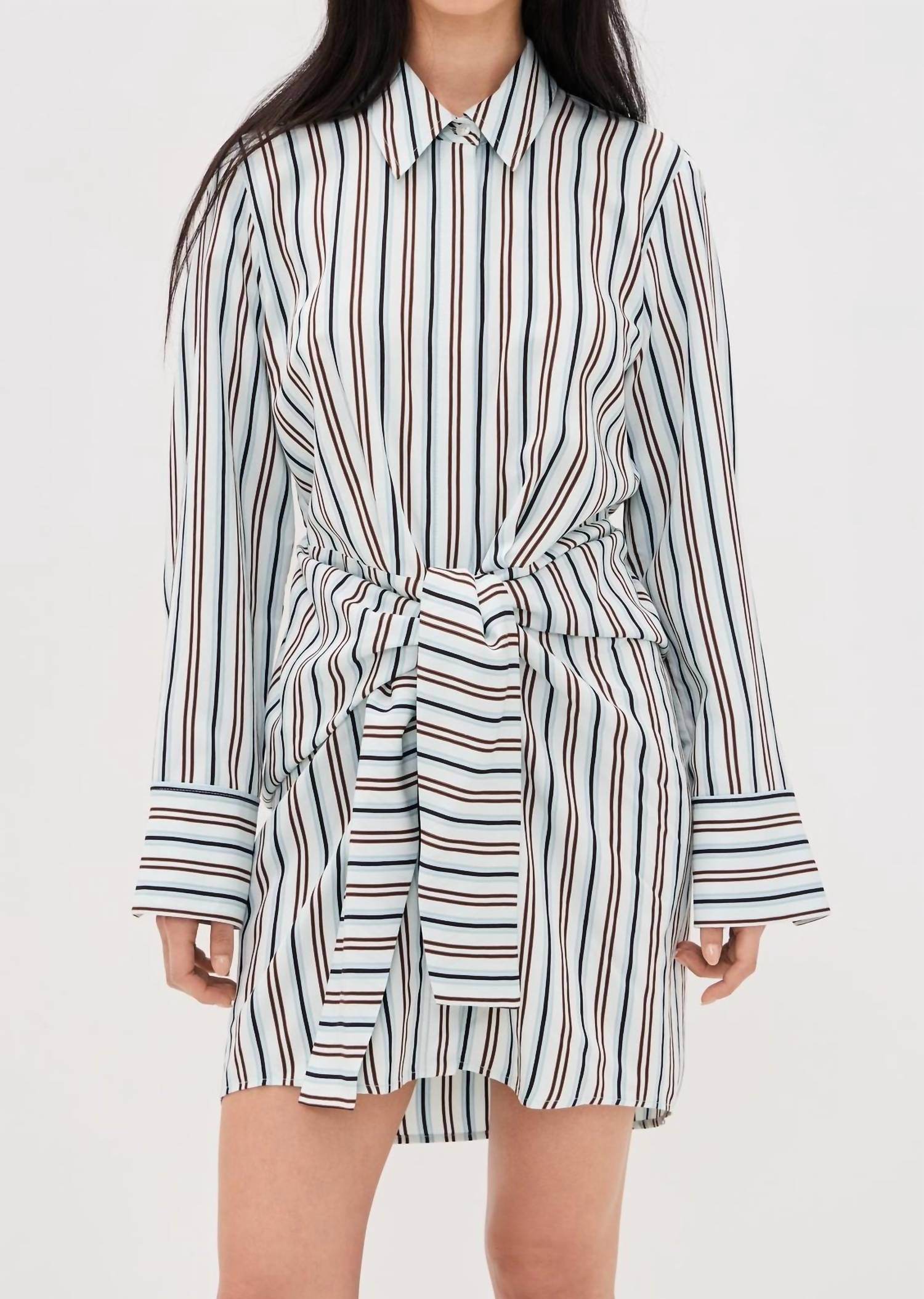 A.L.C. Mia Shirt Dress in ice mint ganache - women's dress