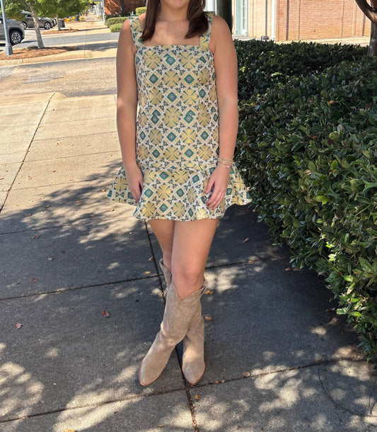 Sincerely Ours - Tile Jacquard Emily Mini Dress