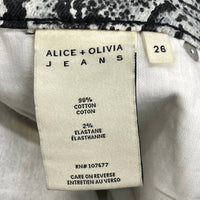 alice + olivia Women’s Snakeskin Skinny Jeans in black white - women's jeans - view 6