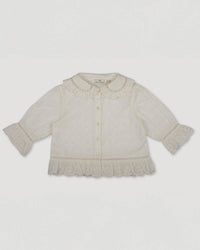 Early Sunday - Girls Eyelet Peplum Collared Blouse