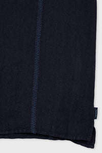 Paul Smith - Linen Short-sleeve Blanket-stitch Shirt