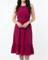 Voy - Braid Tie Gauze Dress