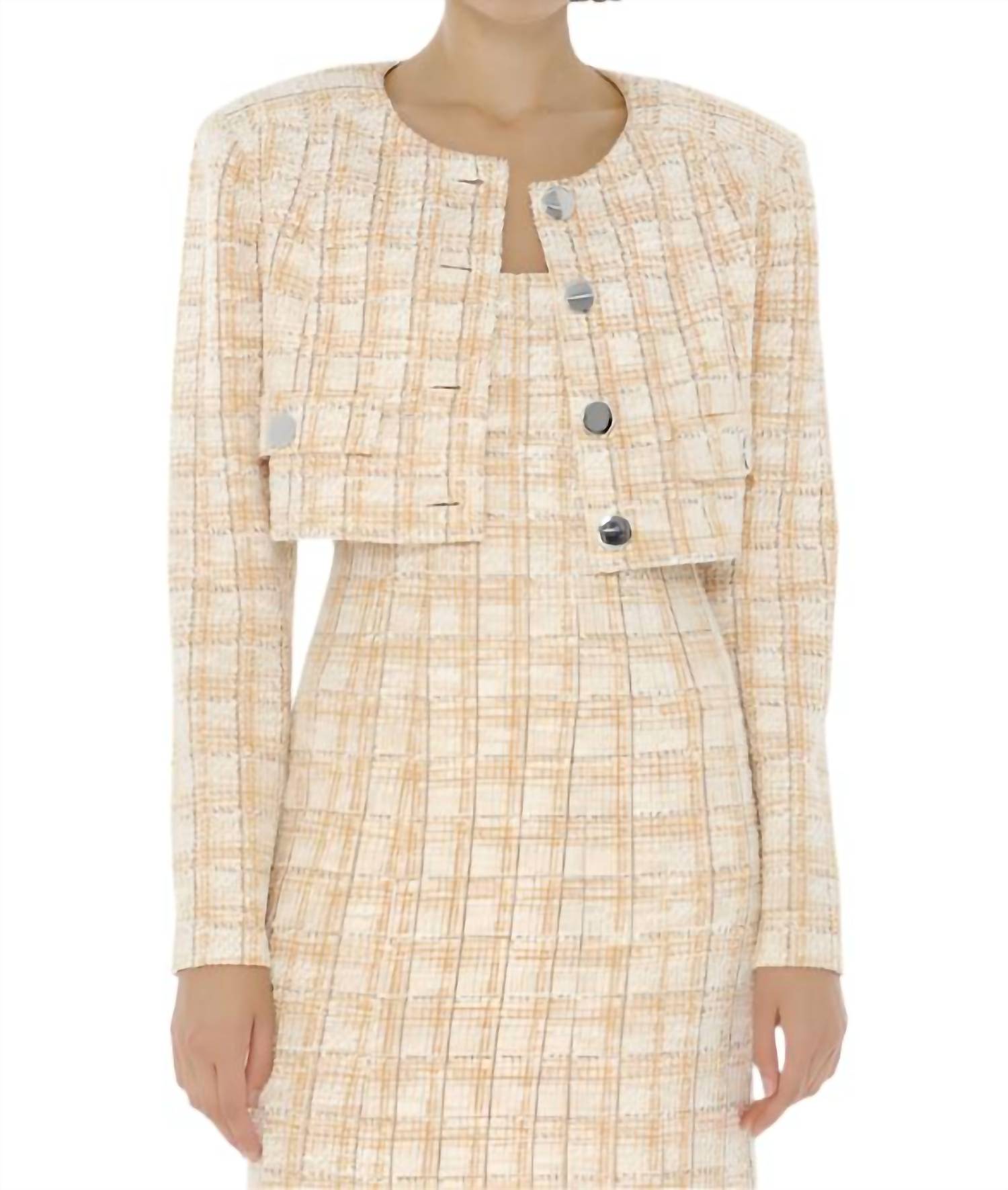 Toccin - Lainey Cropped Tweed Jacket