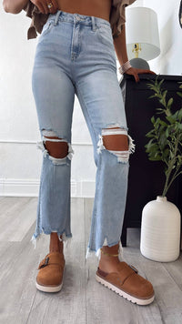 RISEN Stevie Straight Leg Jean in light wash - women's jeans - view 6