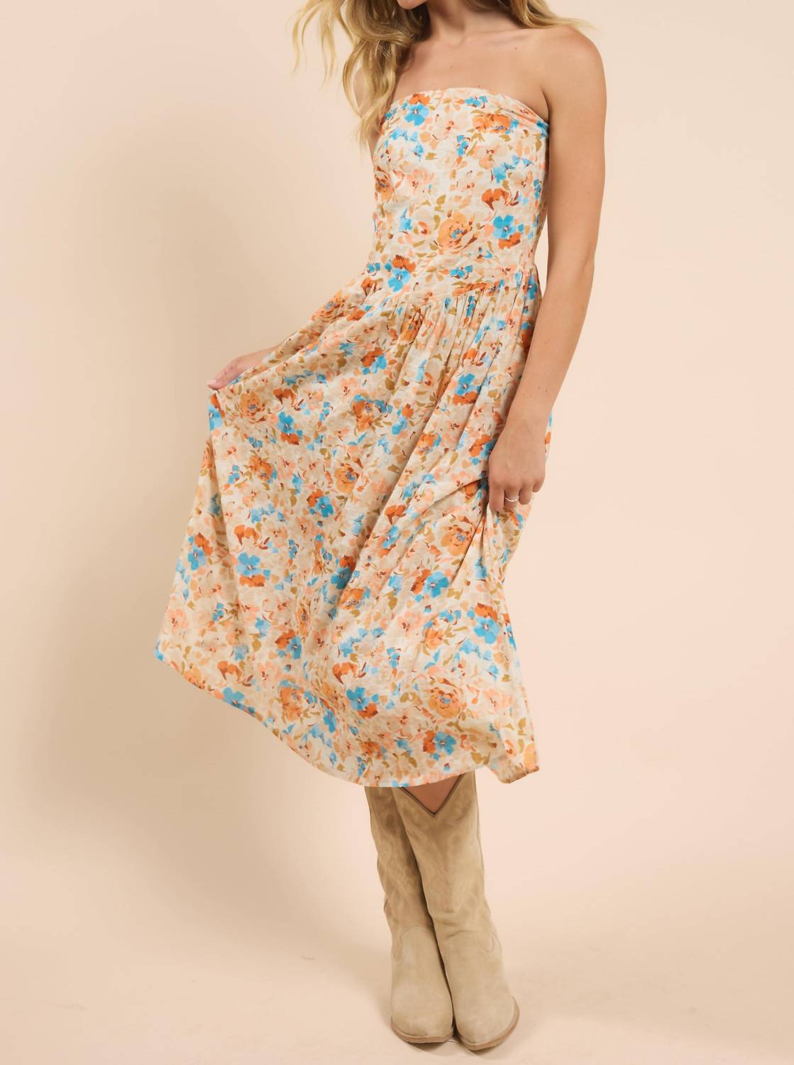 Sadie & Sage - Sonoma Tube Top Midi Dress With Pockets