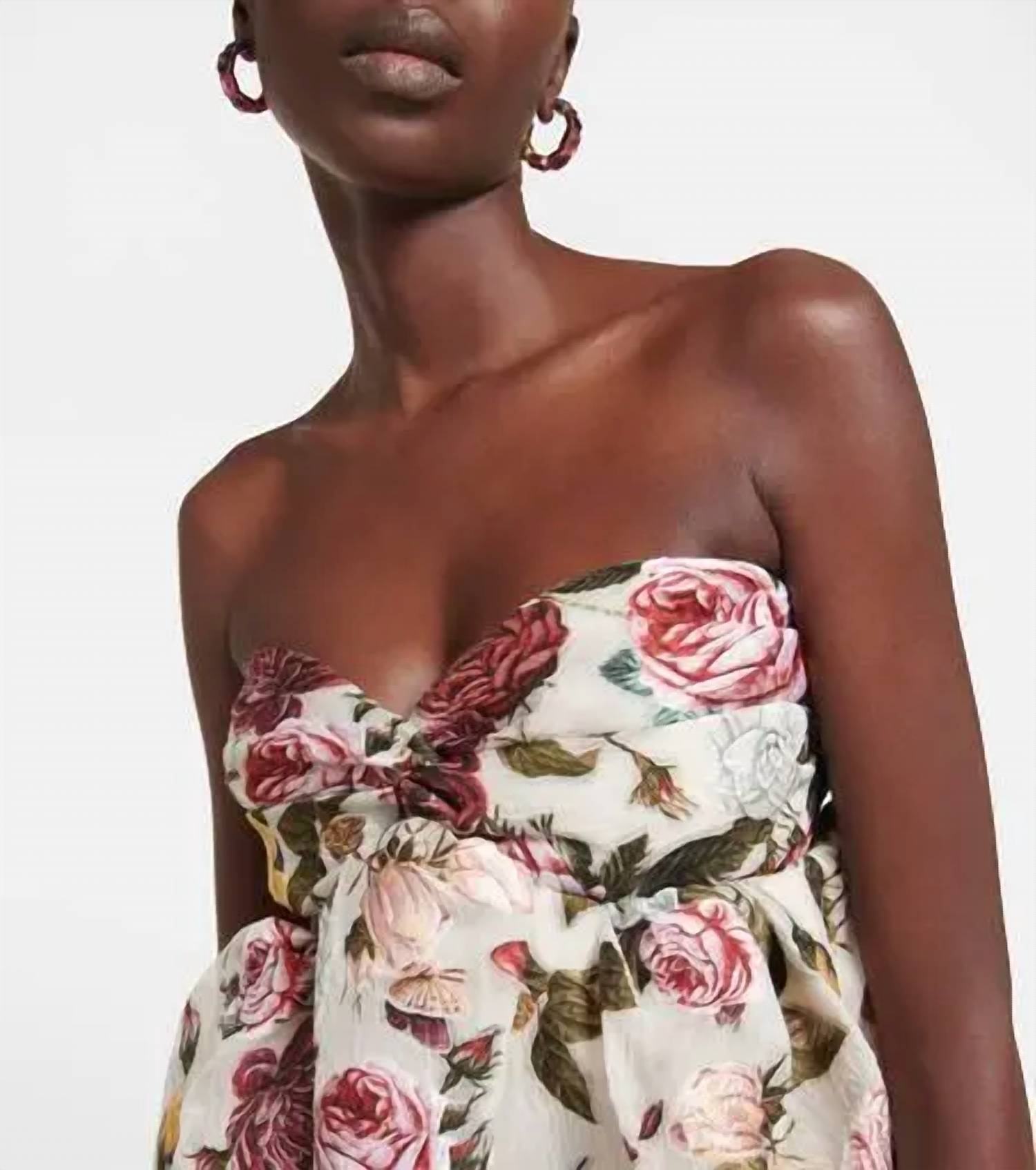 Oscar De La Renta - Floral Fil Coupe Mini Dress