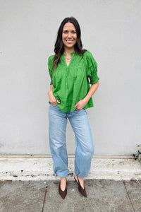 Thml - Short Sleeve Crinkle Detail Top