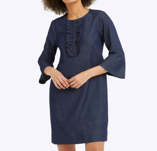 Draper James - Chambray Ruffle Shift Dress