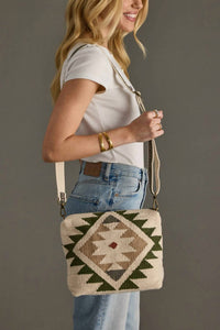 Panache Apparel - Women's Western Aztec Cotton Crossbody Bag