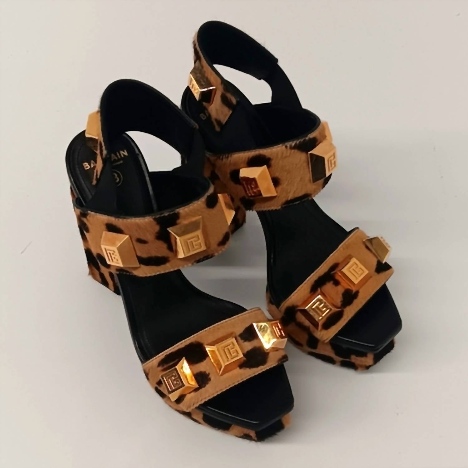 Balmain - Women's Ava Studded Platform Heeled Sandals