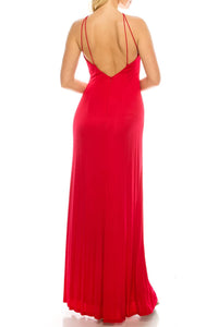 Aidan Mattox - Halter-style Long Evening Dress