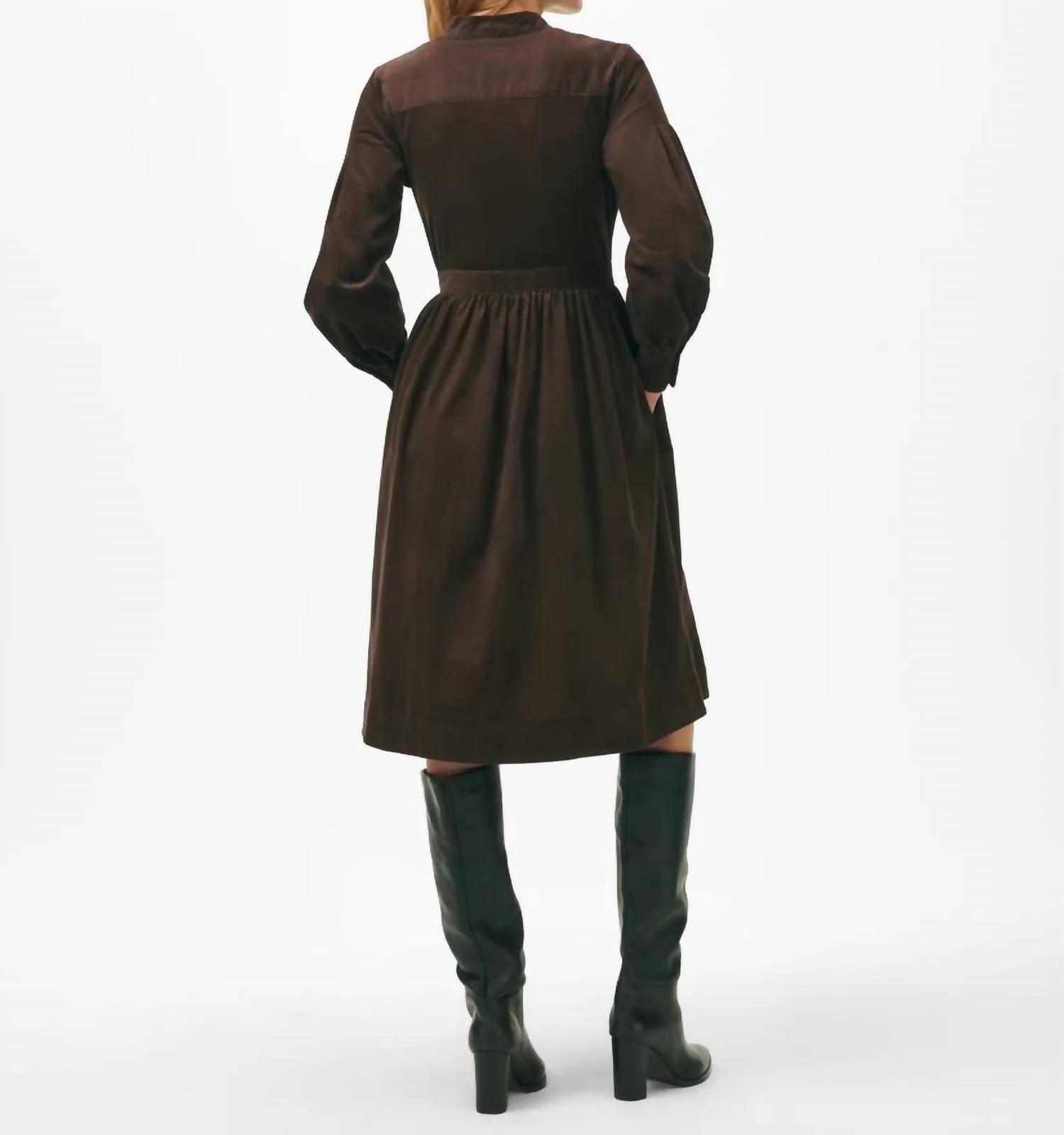 Brooks Brothers - Corduroy A-line Shirt Midi Dress