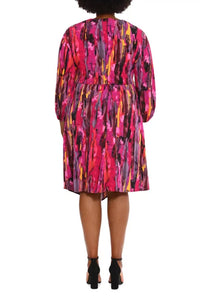 Maggy London - Abstract Twisted-knot A-line Dress